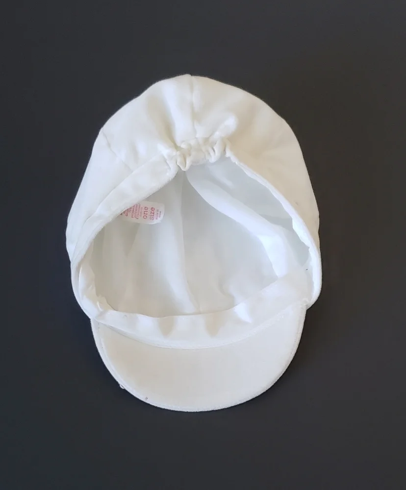 JUSTICE GIRLS WHITE HAT W/ SILVER SEQUIN DETAIL